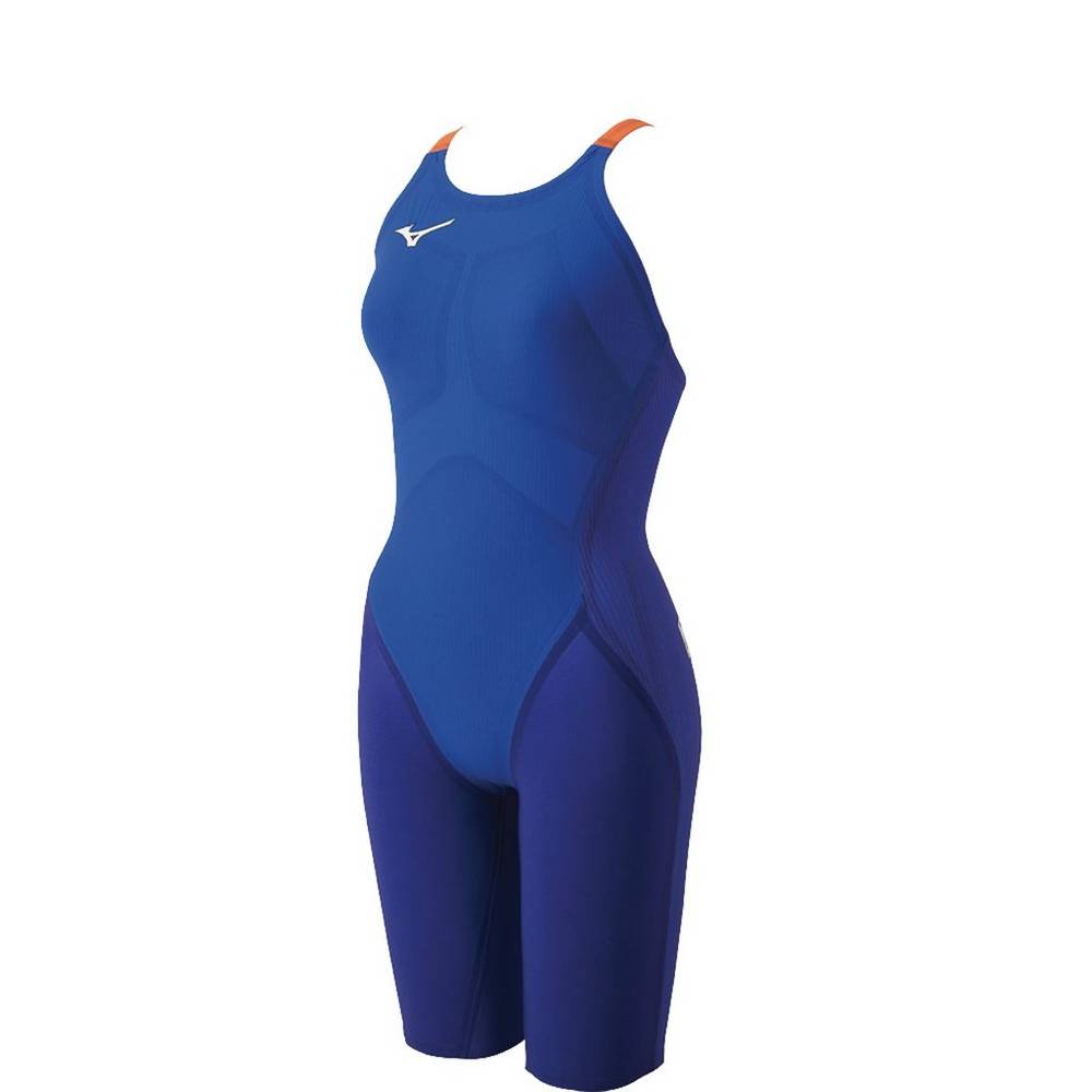 Costumi da bagno Mizuno GX-Sonic IV Sprinter Technical Donna - Blu/Arancioni - 05971-YKPV